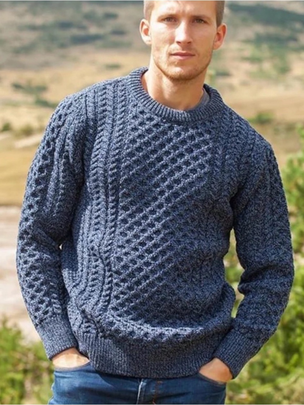 Original Aran Co Merino Wool Sweater. Men’s Size Large